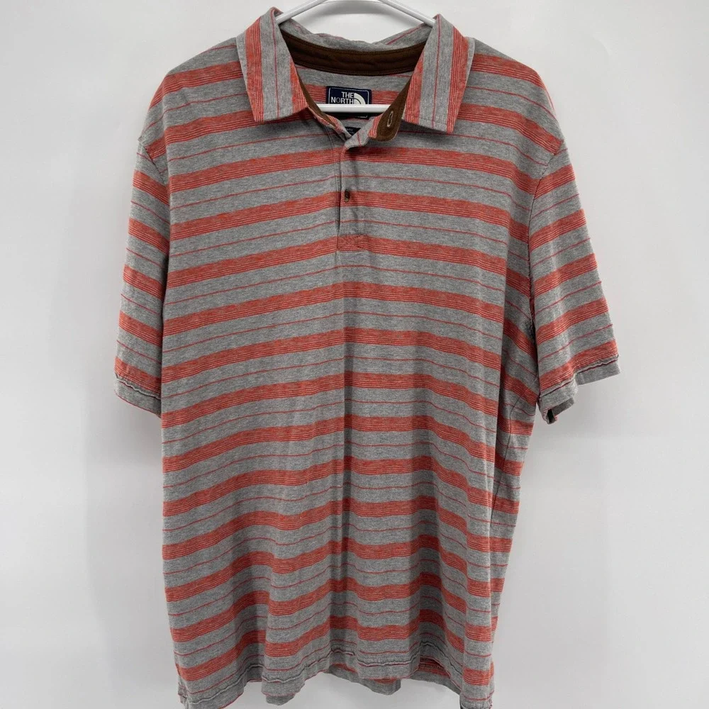 The North Face Mens‎ XL Striped Short Sleeve Polo Shirt California Heritage